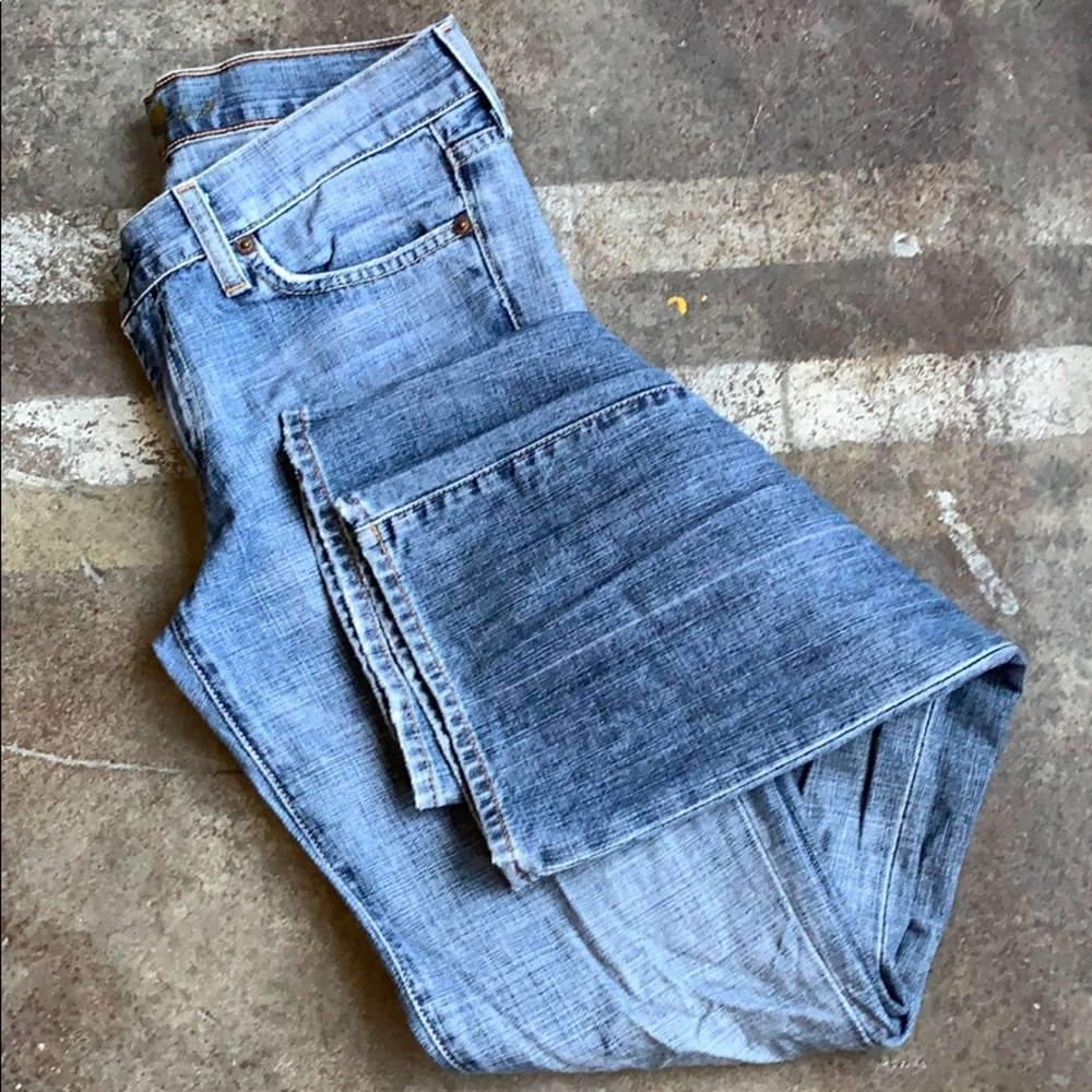 7 For All Mankind Bootcut Jeans Size 28 light wash - Picture 2 of 10